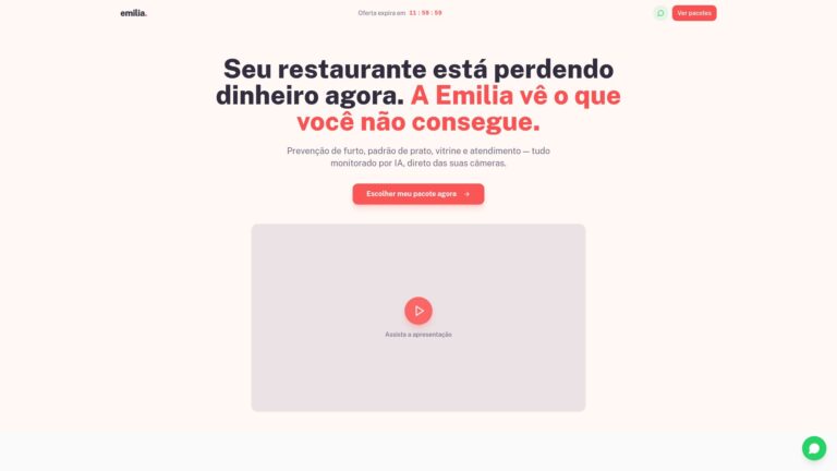 Plataforma de inteligência artificial e visão computacional da Emilia AI para operações em restaurantes - Fonte: Emilia AI / Divulgação